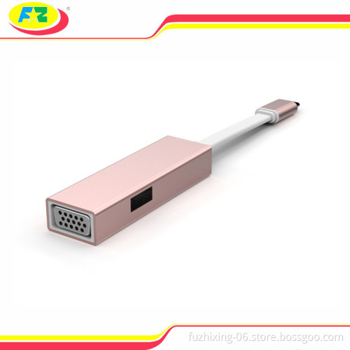 Innovative Product Type-C to VGA and 1 port USB3.0 Hub Converter